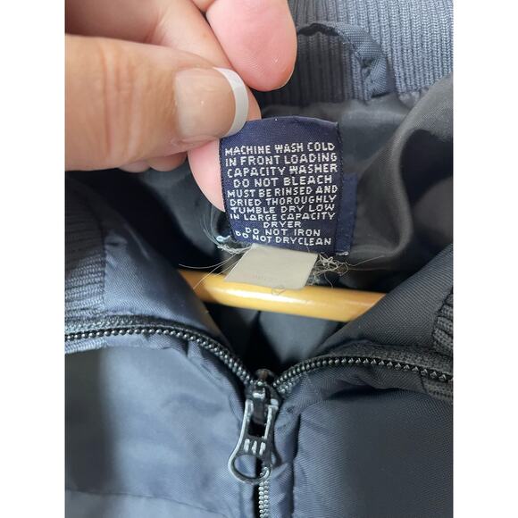 GAP Y2K Black Down Jacket Womens Large Puffer - Picture 4 of 5